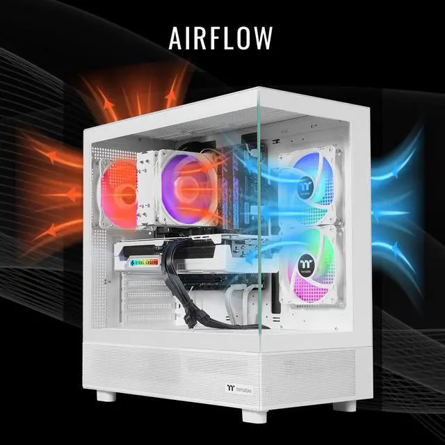 Alt view image 4 of 7 - Thermaltake Desktop PC LCGS NE i1458S-V270S N27S-B760-B58-LCS Intel Core i5-14400F 16GB DDR4 1TB NVMe SSD Intel Arc B580 Windows 11