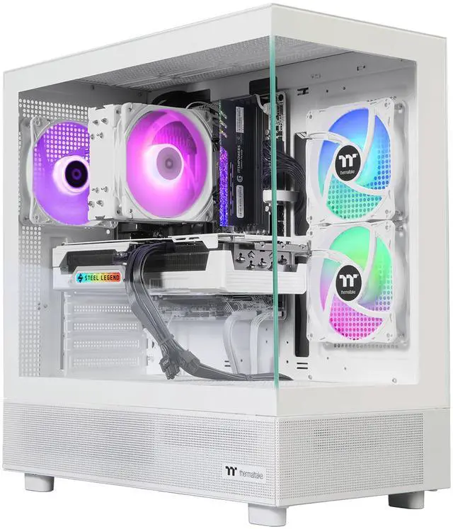 Main image of Thermaltake Desktop PC LCGS View V27S-B850-96X-LCS AMD Ryzen 5 9600X 16GB DDR5 1TB NVMe SSD AMD Radeon RX 9060 XT Windows 11