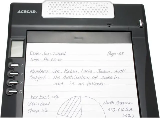 Alt view image 3 of 5 - ACECAD Digimemo 692 5.9" x 8.3" Active Area USB Digimemo Digital Notepad with Memory