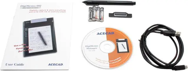 Alt view image 5 of 5 - ACECAD Digimemo 692 5.9" x 8.3" Active Area USB Digimemo Digital Notepad with Memory