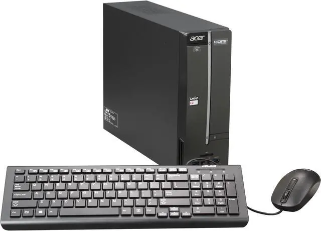 Main image of Acer Desktop PC Aspire X AXC-115-UR20 AMD E2-6110 4GB DDR3 500GB HDD AMD Radeon R2 Windows 8.1 64-Bit