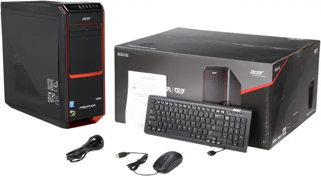 Alt view image 9 of 9 - Acer Desktop PC Predator AG3-605-UR2F Intel Core i7-4790 8GB DDR3 2TB HDD NVIDIA GeForce GTX 760 1.5 GB Windows 8.1