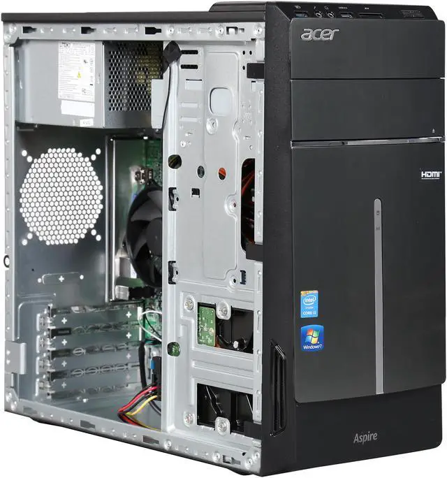 Alt view image 7 of 9 - Acer Desktop PC ATC-605-UR2V Intel Core i3-4160 8GB DDR3 1TB HDD Intel HD Graphics 4400 Windows 7 Professional 64-Bit