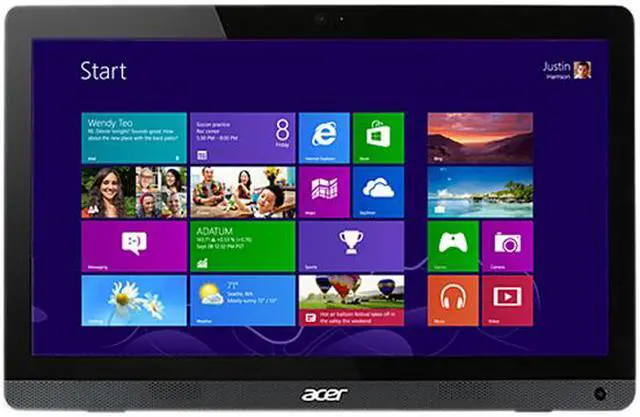 Alt view image 4 of 7 - Acer Aspire ZC-606 All-in-One Computer - Intel Pentium J2900 2.41 GHz - Desktop