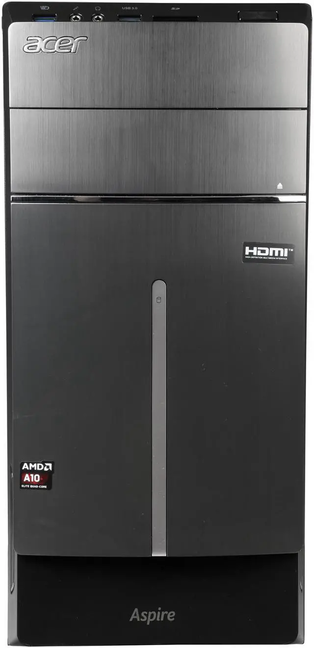 Alt view image 2 of 9 - Acer Certified Refurbished Desktop PC Aspire ATC-120-UC22 A10-Series APU A10-6700 (3.70 GHz) 4 GB DDR3 1 TB HDD AMD Radeon HD 8670D Windows 8.1 64-Bit (Manufacturer Recertified)