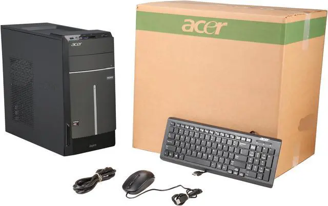 Alt view image 9 of 9 - Acer Certified Refurbished Desktop PC Aspire ATC-120-UC22 A10-Series APU A10-6700 (3.70 GHz) 4 GB DDR3 1 TB HDD AMD Radeon HD 8670D Windows 8.1 64-Bit (Manufacturer Recertified)