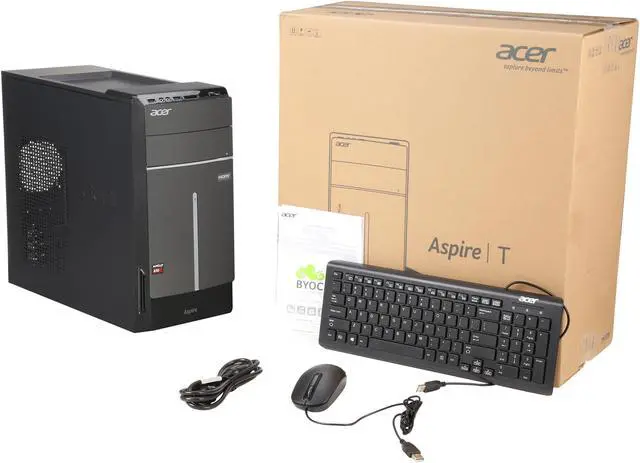 Alt view image 9 of 9 - Acer Desktop PC Aspire T ATC-120-UR12 AMD A10-7800 8GB DDR3 1TB HDD AMD Radeon R7 Windows 8.1 64-Bit