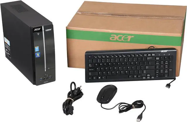 Alt view image 9 of 9 - Acer Certified Refurbished Desktop PC Aspire AXC-605G-UW20 Intel Core i3 4160 (3.60 GHz) 4 GB DDR3 1 TB HDD Intel HD Graphics 4400 Windows 7 Home Premium 64-Bit (Manufacturer Recertified)