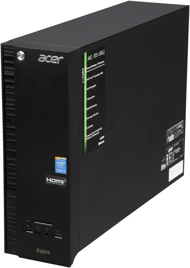 Acer Desktop Computer AXC-705-UR52 Intel Core i5-4460 8GB DDR3 1TB