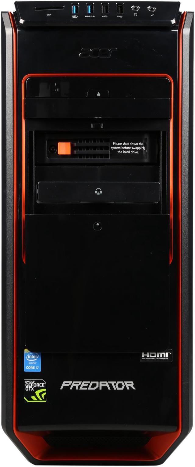 Alt view image 2 of 7 - Acer Desktop Computer Predator G3 AG3-605-UC51 Intel Core i7 4th Gen 4790 (3.6 GHz) 32 GB DDR3 2 TB HDD 128 GB SSD NVIDIA GeForce GTX 745 4 GB Windows 8.1 (Manufacturer Recertified)