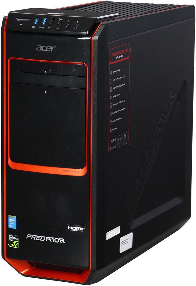 Alt view image 3 of 9 - Acer Desktop PC Predator G AG3-605-UR11 Intel Core i7 4790 (3.6 GHz) 16 GB DDR3 1 TB HDD 256 GB SSD NVIDIA GeForce GTX 970 Windows 8.1 (Manufacturer Recertified)