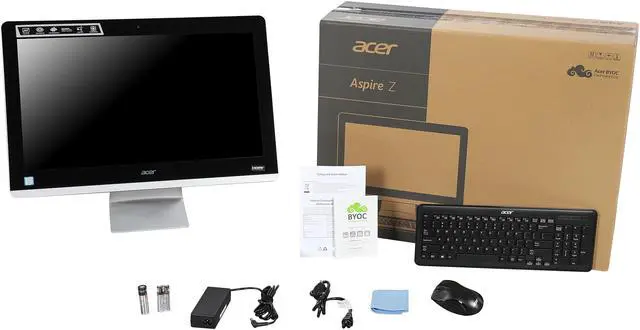 Alt view image 7 of 7 - Acer All-in-One Computer Aspire Z AZ3-715-UR53 Intel Core i3-6100T 8GB DDR4 1TB HDD 23.8" Touchscreen Windows 10 Home