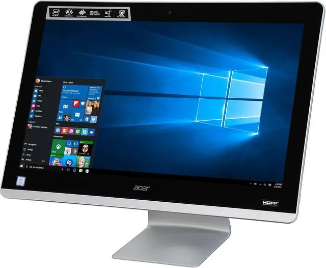 Alt view image 3 of 7 - Acer All-in-One Computer Aspire Z AZ3-715-UR51 Intel Core i7-6700T 16GB DDR4 2TB HDD 23.8" Touchscreen Windows 10 Home