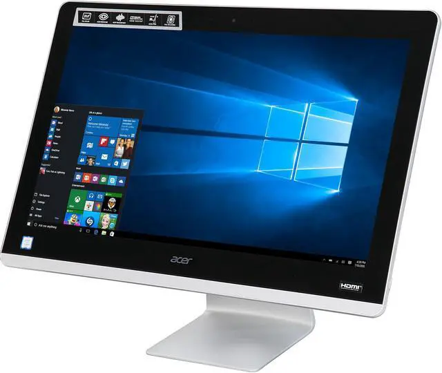 Alt view image 3 of 7 - Acer All-in-One Computer Aspire Z AZ3-715-UR52 Intel Core i5-6400T 8GB DDR4 1TB HDD 23.8" Touchscreen Windows 10 Home