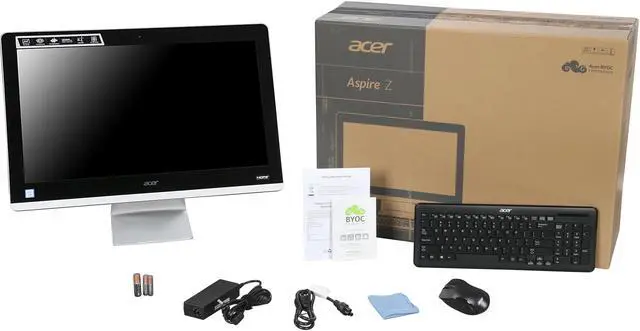 Alt view image 7 of 7 - Acer All-in-One Computer Aspire Z AZ3-715-UR52 Intel Core i5-6400T 8GB DDR4 1TB HDD 23.8" Touchscreen Windows 10 Home