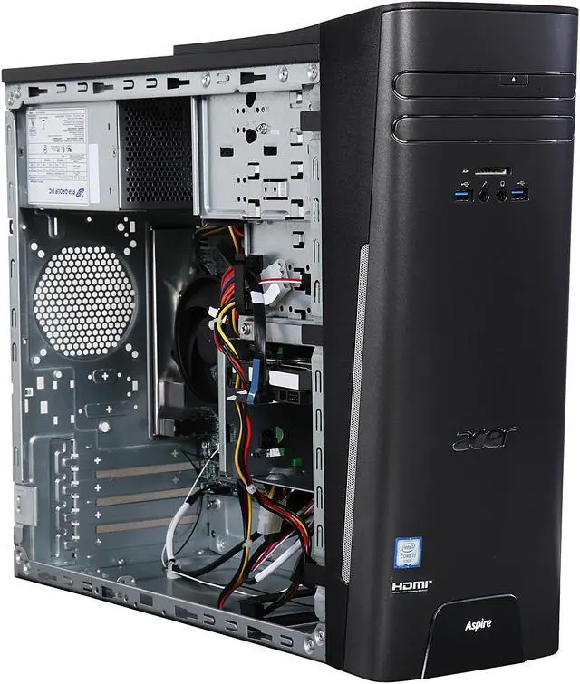 Alt view image 7 of 9 - Acer Desktop Computer Aspire T AT3-710-UR54 Intel Core i7-6700 16GB DDR3 2TB HDD Intel HD Graphics 530 Windows 10 Home