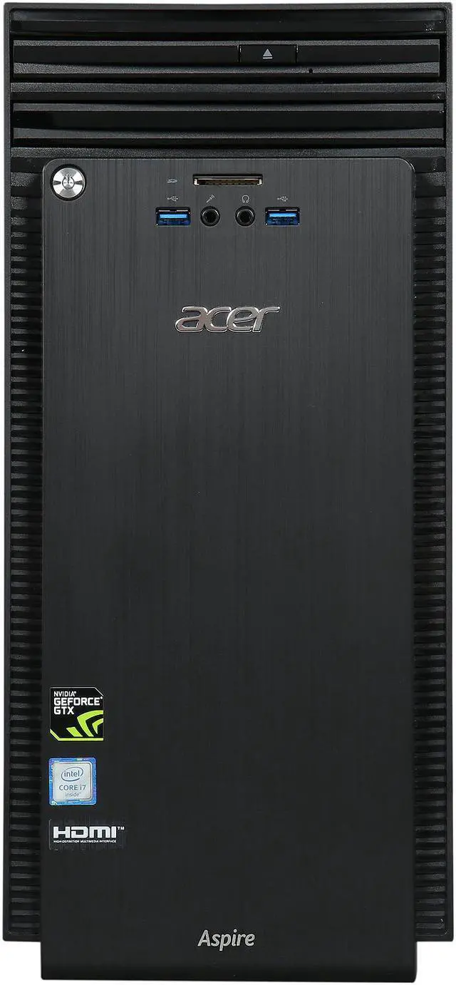 Alt view image 2 of 9 - Acer Desktop Computer Aspire T ATC-710-UR57 Intel Core i7-6700 16GB DDR3 2TB HDD NVIDIA GeForce GTX 745 4 GB GDDR3 Windows 10 Pro