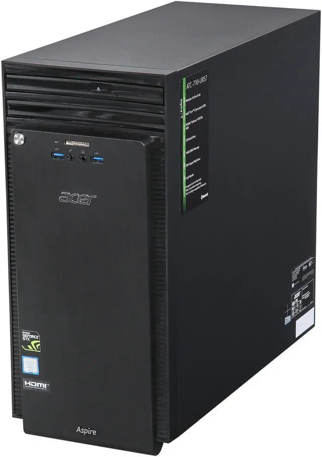 Alt view image 3 of 9 - Acer Desktop Computer Aspire T ATC-710-UR57 Intel Core i7-6700 16GB DDR3 2TB HDD NVIDIA GeForce GTX 745 4 GB GDDR3 Windows 10 Pro