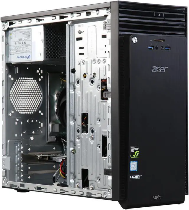 Alt view image 7 of 9 - Acer Desktop Computer Aspire T ATC-710-UR57 Intel Core i7-6700 16GB DDR3 2TB HDD NVIDIA GeForce GTX 745 4 GB GDDR3 Windows 10 Pro