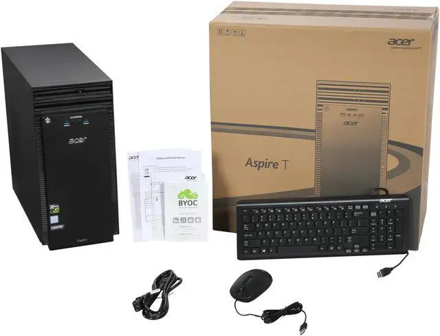 Alt view image 9 of 9 - Acer Desktop Computer Aspire T ATC-710-UR57 Intel Core i7-6700 16GB DDR3 2TB HDD NVIDIA GeForce GTX 745 4 GB GDDR3 Windows 10 Pro