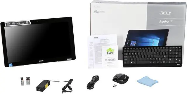 Alt view image 9 of 9 - Acer All-in-One Computer Aspire Z3 AZ3-700-UR52 Intel Pentium N3700 4GB DDR3 500GB HDD 17.3" Touchscreen Windows 10 Home 64-Bit