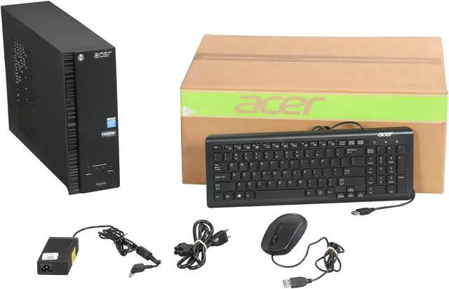 Alt view image 9 of 9 - Acer Desktop Computer Aspire XC AXC-704G-UW61 Celeron N3050 (1.60 GHz) 4 GB DDR3L 500 GB HDD Intel HD Graphics Windows 10 Home 64-Bit (Manufacturer Recertified)