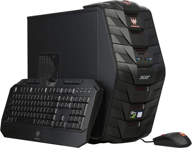 Acer Desktop Computer Predator G3-710-UC11 Intel Core i7 7th Gen 7700 (3.60  GHz) 32 GB DDR4 1 TB HDD 256 GB SSD NVIDIA GeForce GTX 1070 Windows 10