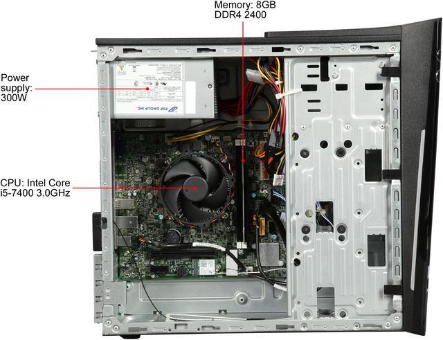 Alt view image 7 of 9 - Acer Desktop Computer TC-780-NESelecti5 Intel Core i5-7400 8GB DDR4 256GB SSD Intel HD Graphics 630 Windows 10 Home 64-Bit
