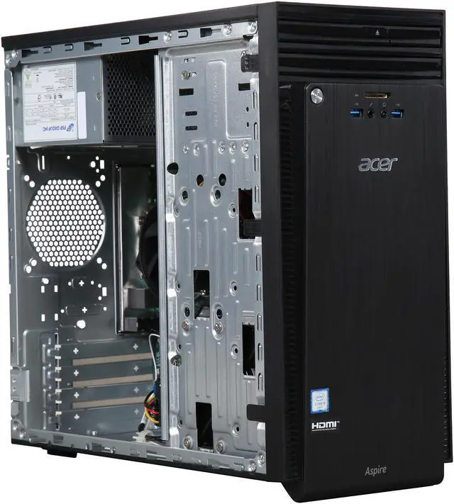 Alt view image 9 of 9 - Acer Desktop PC Aspire T ATC-710-UR61 Intel Core i5-6400 8 GB DDR3L 2TB HDD Intel HD Graphics 530 Windows 10 Home 64-Bit
