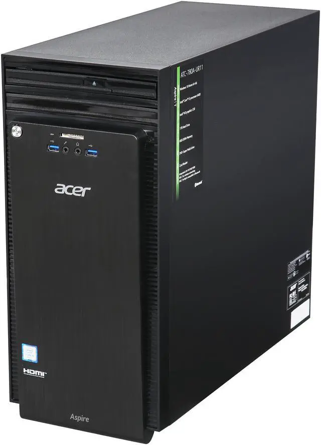 Alt view image 3 of 9 - Acer Desktop Computer Aspire ATC-780A-UR11 Intel Core i5-6400 8GB DDR4 1TB HDD Intel HD Graphics 530 Windows 10 Home 64-Bit