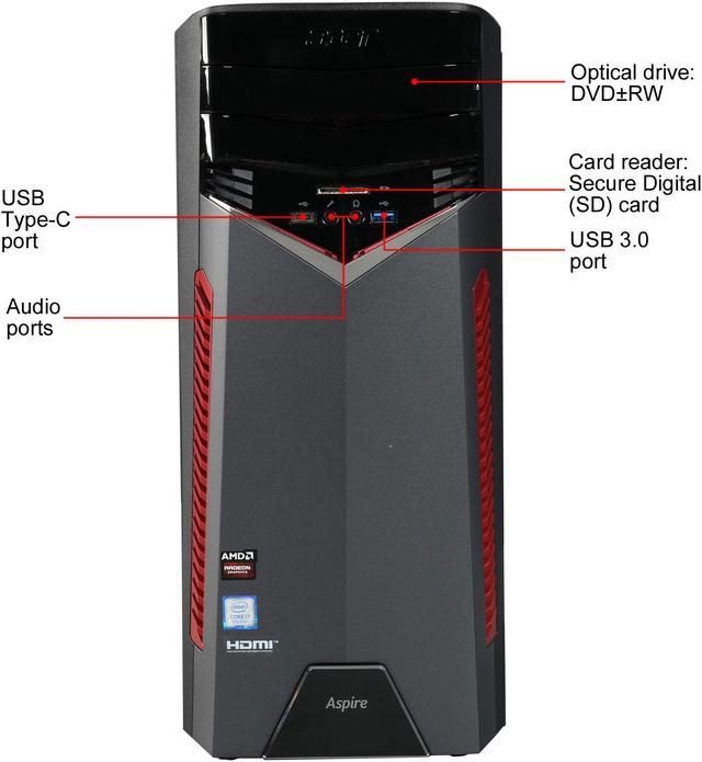 Acer Desktop Computer Aspire GX GX-785-UR17 Intel Core i7 7th Gen