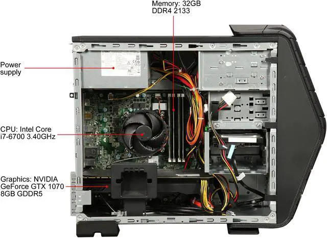 Alt view image 6 of 9 - Acer Desktop PC Predator AG3-710-UC11 Intel Core i7-6700 32GB DDR4 1TB HDD 256GB SSD GeForce GTX 1070 Windows 10 Home