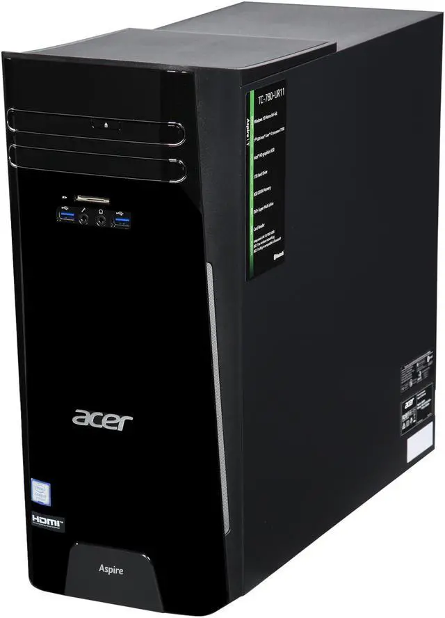 Alt view image 3 of 9 - Acer Desktop Computer Aspire T TC-780-UR11 Intel Core i7-7700 8GB DDR4 1TB HDD Intel HD Graphics 630 Windows 10 Home 64-Bit