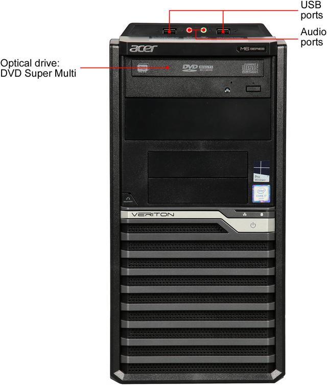 Alt view image 3 of 10 - Acer Desktop PC VM6630G-70091 Intel Core i7-4790 8GB DDR3 1TB HDD NVIDIA GeForce GT 705 Windows 7 Professional 64-Bit (Upgradeable to Windows 8 Pro)
