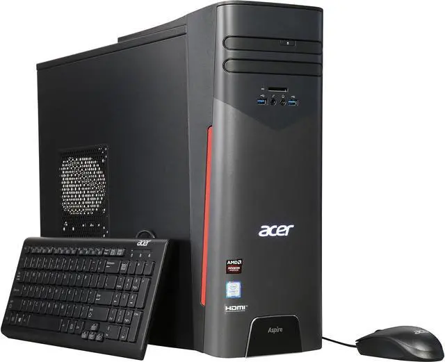 Main image of Acer Desktop Computer Aspire AT3-715A-UR12 Intel Core i7-6700 16GB DDR4 1TB HDD AMD Radeon RX 480 Windows 10 Home 64-Bit