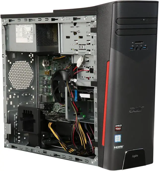 Alt view image 7 of 9 - Acer Desktop Computer Aspire AT3-715A-UR12 Intel Core i7-6700 16GB DDR4 1TB HDD AMD Radeon RX 480 Windows 10 Home 64-Bit
