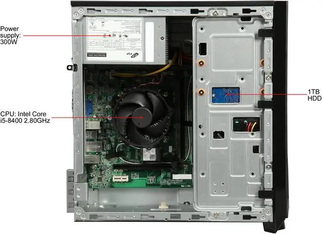 Alt view image 6 of 9 - Acer Grade A Desktop Computer Aspire TC TC-885-UR12 Intel Core i5-8400 8GB DDR4 1TB HDD Intel UHD Graphics 630 Windows 10 Home 64-bit