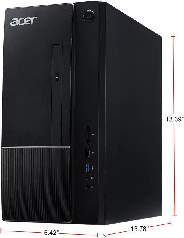 Alt view image 5 of 8 - Acer Aspire TC - Intel Core i3-10100 - 8 GB DDR4 - 1 TB HDD - Intel UHD Graphics 630 - Windows 10 Home - Desktop PC (TC-875-UR11)