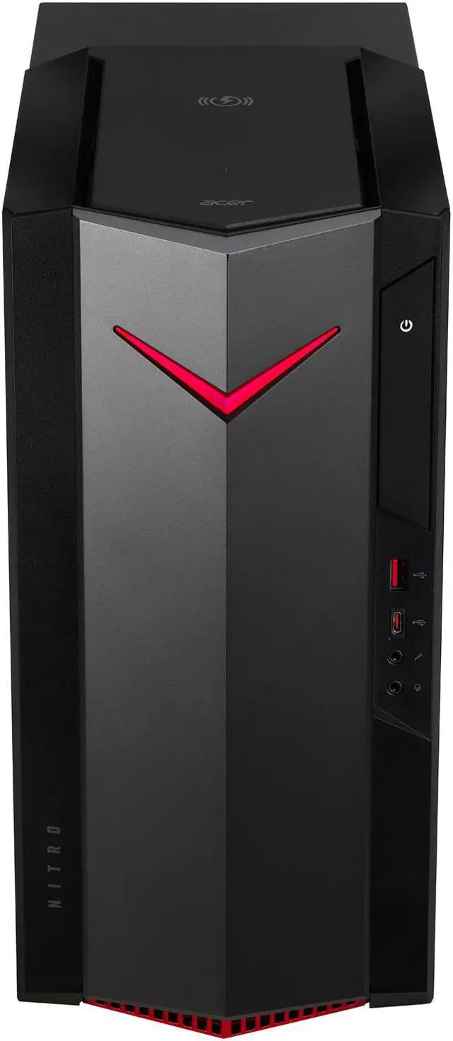 Alt view image 6 of 9 - Acer Nitro 50 - Intel Core i5-10400F - 8 GB DDR4 - 512 GB SSD - GeForce GTX 1650 - Windows 10 Home - Gaming Desktop (N50-610-UR14)