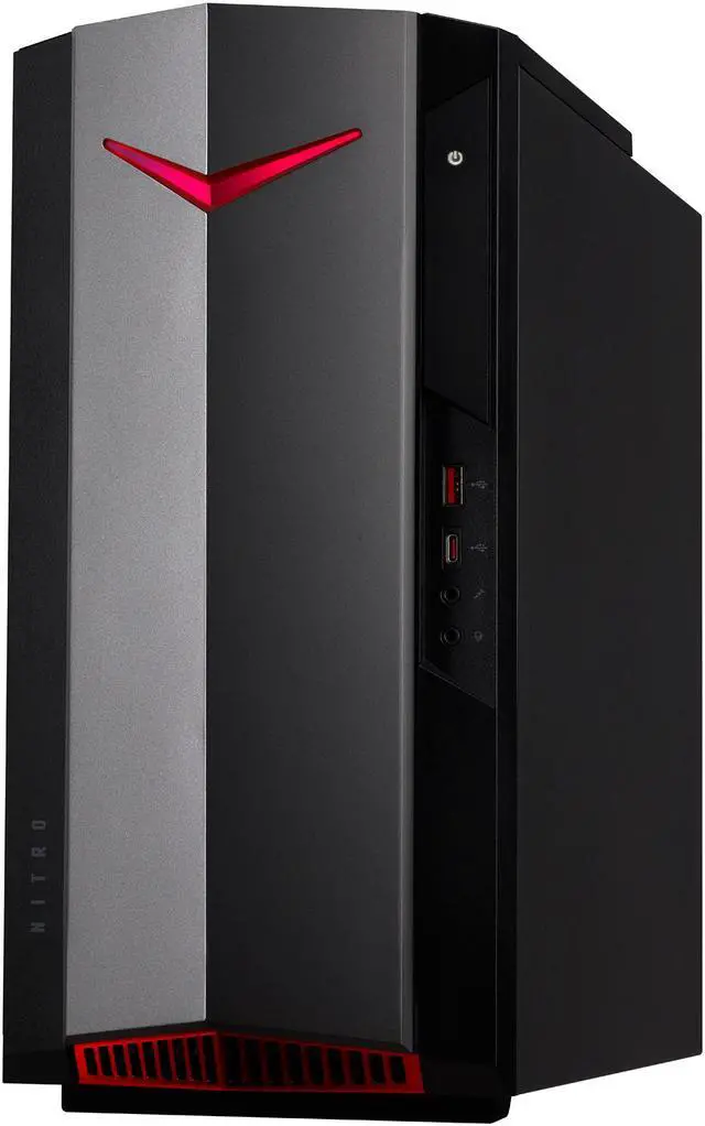 Alt view image 4 of 9 - Acer Nitro 50 - Intel Core i5-10400F - 8 GB DDR4 - 512 GB SSD - GeForce GTX 1650 - Windows 10 Home - Gaming Desktop (N50-610-UR14)