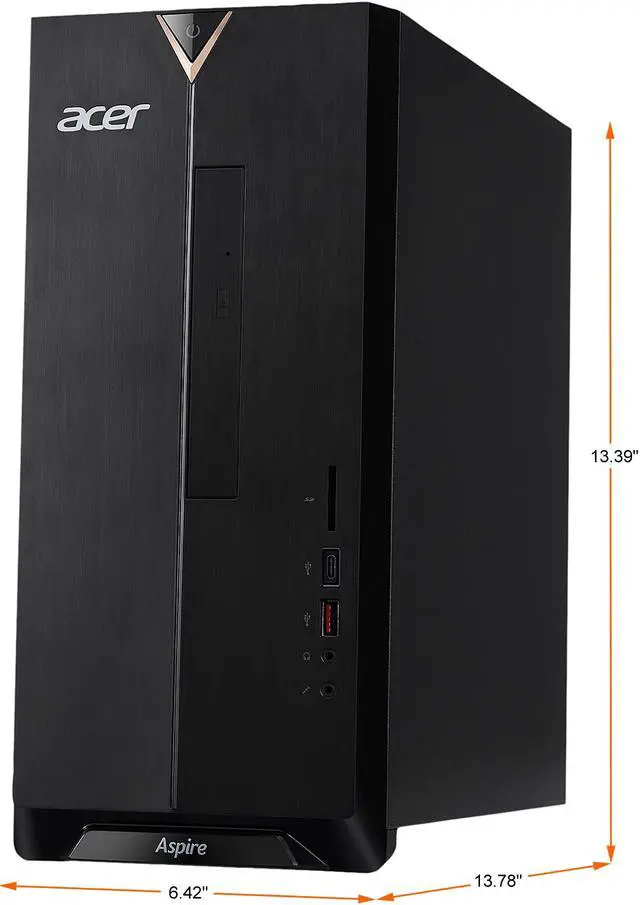 Alt view image 5 of 12 - Acer Desktop Computer Aspire TC-1660-UR11 Intel Core i5-11400 8GB DDR4 512 GB NVMe M.2 SSD Intel UHD Graphics 730 Windows 10 Home 64-bit
