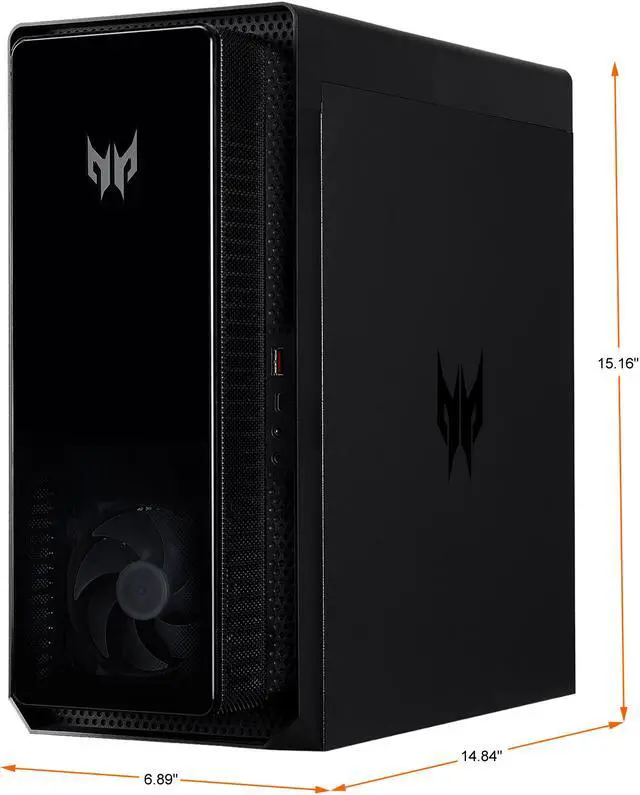 Alt view image 7 of 14 - Acer Gaming Desktop Predator Orion 3000 PO3-640-UR12 Intel Core i7-12700F 16GB DDR4 1TB HDD 1TB PCIe SSD GeForce RTX 3070 Windows 11 Home