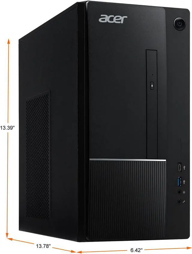 Alt view image 3 of 7 - Acer Desktop Computer Aspire TC-1750-UR11 Intel Core i5-12400 16GB DDR4 512GB PCIe SSD Intel UHD Graphics 730 Windows 11 Home
