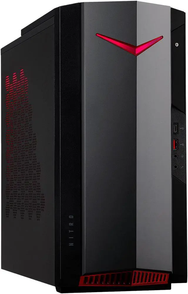 Alt view image 4 of 12 - Acer Gaming Desktop Nitro 50 N50-640-UR11 Intel Core i5-12400F 8GB DDR4 512GB PCIe SSD GeForce GTX 1650 Windows 11 Home