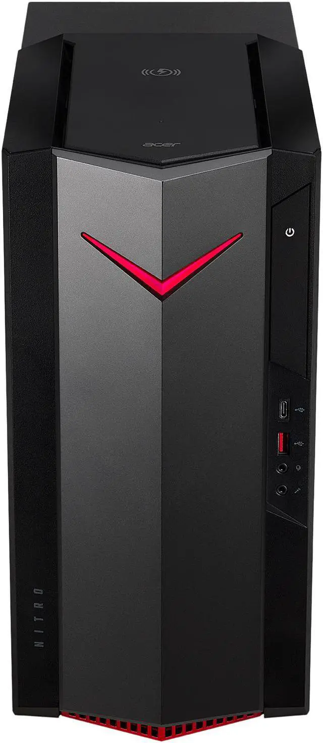 Alt view image 10 of 12 - Acer Gaming Desktop Nitro 50 N50-640-UR12 Intel Core i5-12400 16GB DDR4 1TB HDD 512GB PCIe SSD GeForce RTX 3060 Windows 11 Home