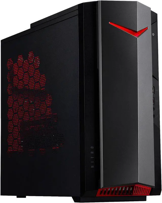 Alt view image 5 of 10 - Acer Gaming Desktop Nitro 50 N50-640-UR13 Intel Core i5-12400F 16GB DDR4 1TB HDD 512GB PCIe SSD GeForce RTX 3050 Windows 11 Home 64-bit