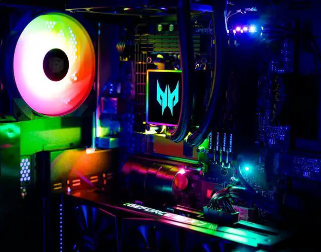 Alt view image 12 of 14 - Acer Gaming Desktop Predator PO7-640-UR12 Intel Core i9-12900K 32GB DDR5 2TB 7200RPM SATA III Hard Drive HDD 1 TB M.2 PCIe Gen 4 SSD SSD GeForce RTX 3090 Windows 11 Pro