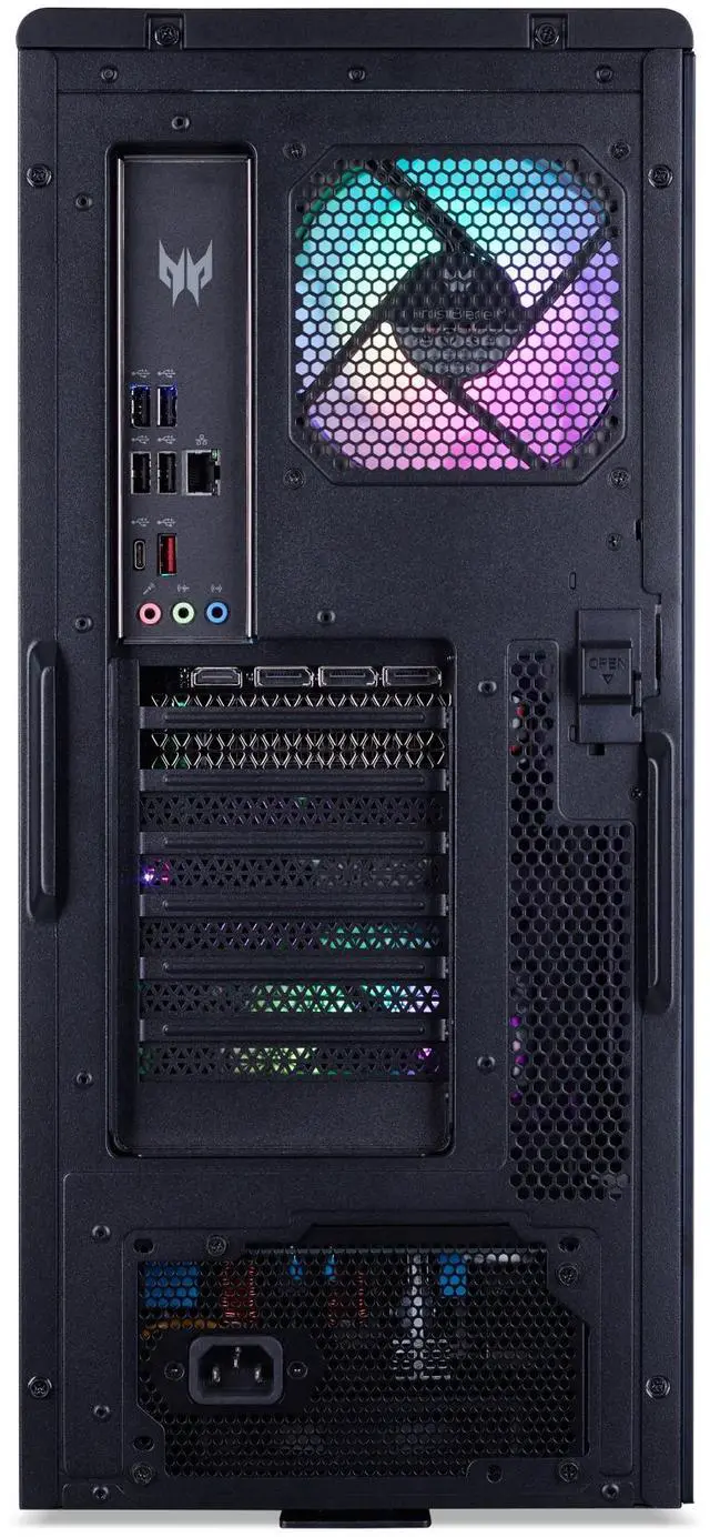 Alt view image 4 of 14 - Acer Predator Orion 5000 PO5-655-UR12 Desktop, Intel Core i7-14700F 20-Core Processor, NVIDIA GeForce RTX 4070 Ti Graphics,16GB DDR5-4400 Memory, 1TB M.2 2280 PCIe Gen 4 SSD, Wi-Fi 6E, Predator RGB Gaming Keyboard & Mouse, Windows 11 Home