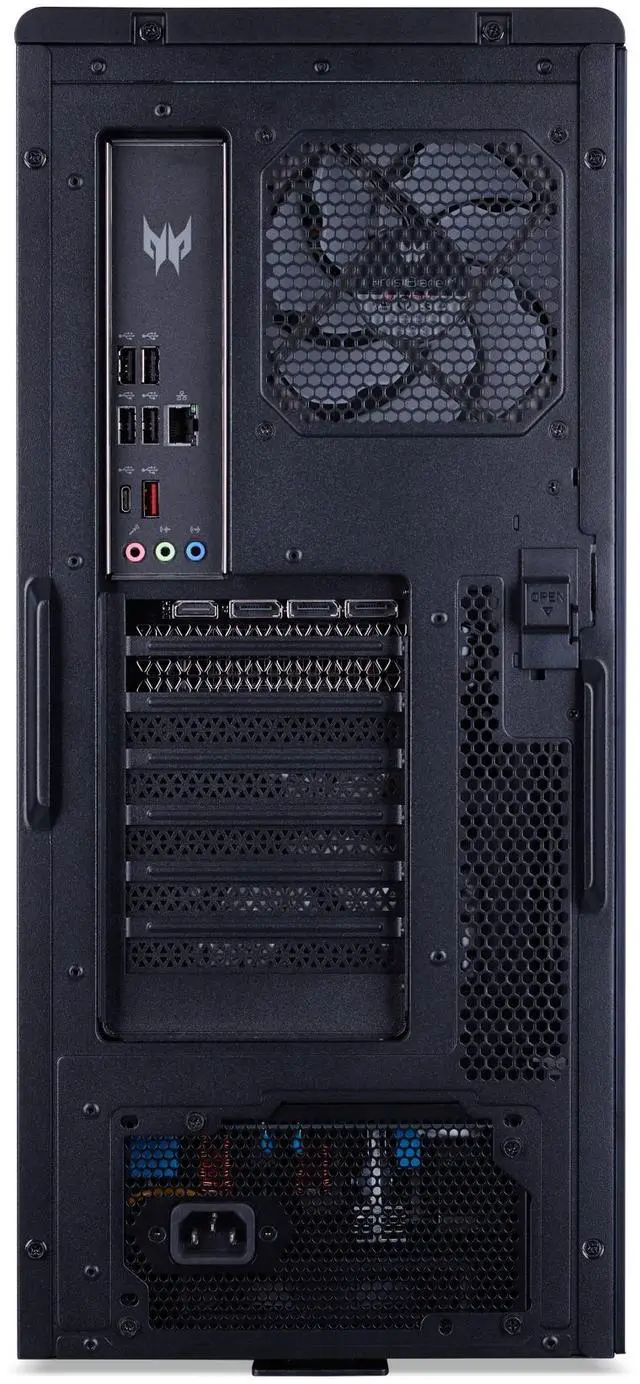 Alt view image 10 of 14 - Acer Predator Orion 5000 PO5-655-UR12 Desktop, Intel Core i7-14700F 20-Core Processor, NVIDIA GeForce RTX 4070 Ti Graphics,16GB DDR5-4400 Memory, 1TB M.2 2280 PCIe Gen 4 SSD, Wi-Fi 6E, Predator RGB Gaming Keyboard & Mouse, Windows 11 Home