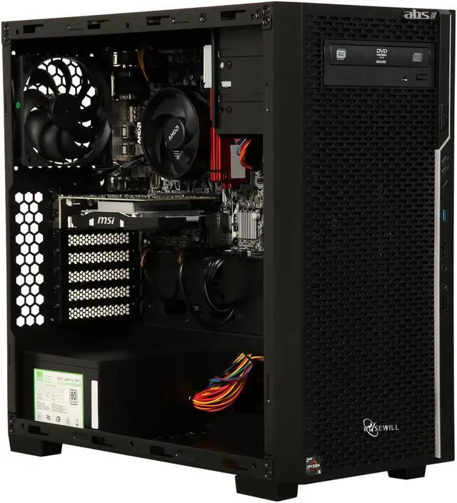 Alt view image 7 of 9 - ABS Prime-1400 Gaming Desktop Ryzen 5 1400 (3.20 GHz) 8 GB DDR4 1 TB HDD NVIDIA GeForce GTX 1050 Ti 4 GB Windows 10 Home 64-Bit ALA066